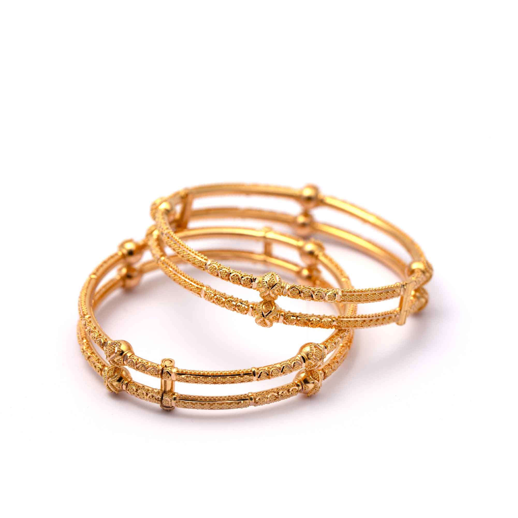 lovely enamel coated gold bangles